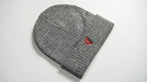 "Rich-Mind Logo" Signature beanie (Gray&Red Logo)